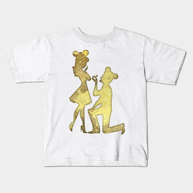 Happily Ever After - Yellow Kids T-Shirt by kimhutton